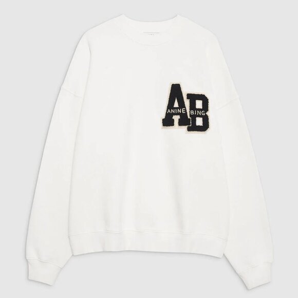 Anine Bing Miles Oversized Sweatshirt Letterman - Picture 1 of 4